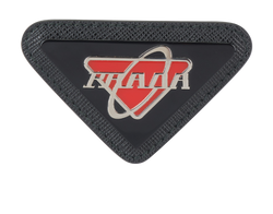 Prada Triangular Logo Pin, Enamel, Red/Black, 3*