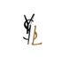 Saint Laurent Logo Brooch, front view