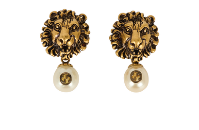 Gucci Lion Head Cufflinks, front view