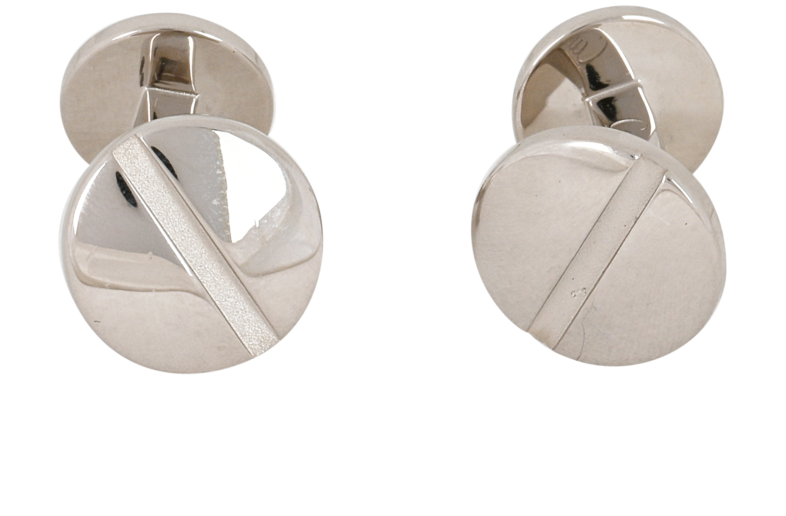 Cartier Santos De Cartier Cufflinks, &pound;210, Jewellery, Silver, Sterling Silver, Back view