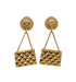 Chanel 93P Vintage Classic Flap Earrings, £495, Jewellery, Gold, Brass, Back view