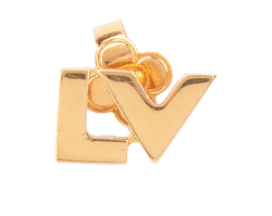 Louis Vuitton LV Single Earring, Brass, Gold, MII, 3*