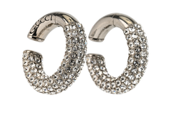 Gucci Embellished Hoop Earrings, Brass, MII, DB, 2*