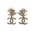 Chanel B21A CC Drop Earrings, &pound;695, Jewellery, Gold, Brass, Back view