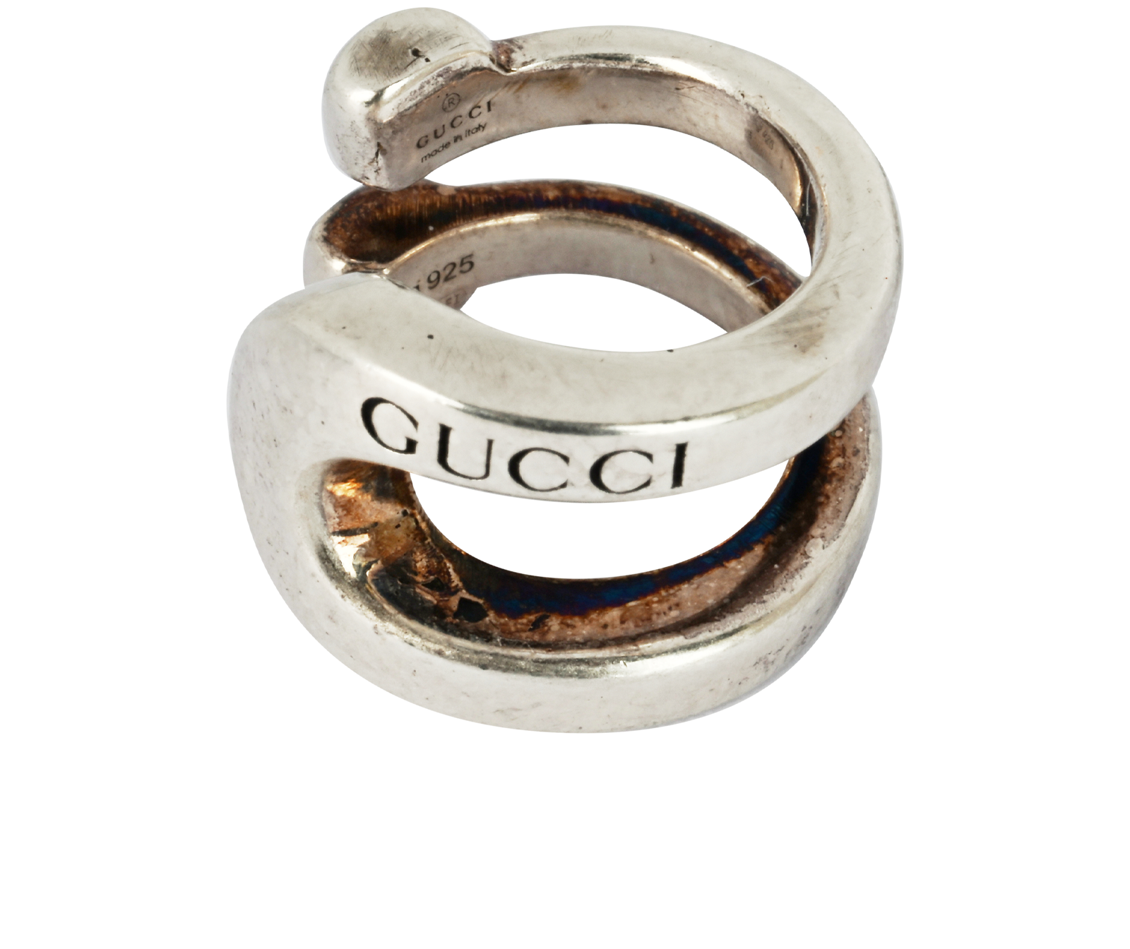 Gucci Stirrup Wrapped Horsebit Ear Cuff, &pound;150, Jewellery, Silver, Silver, Other view