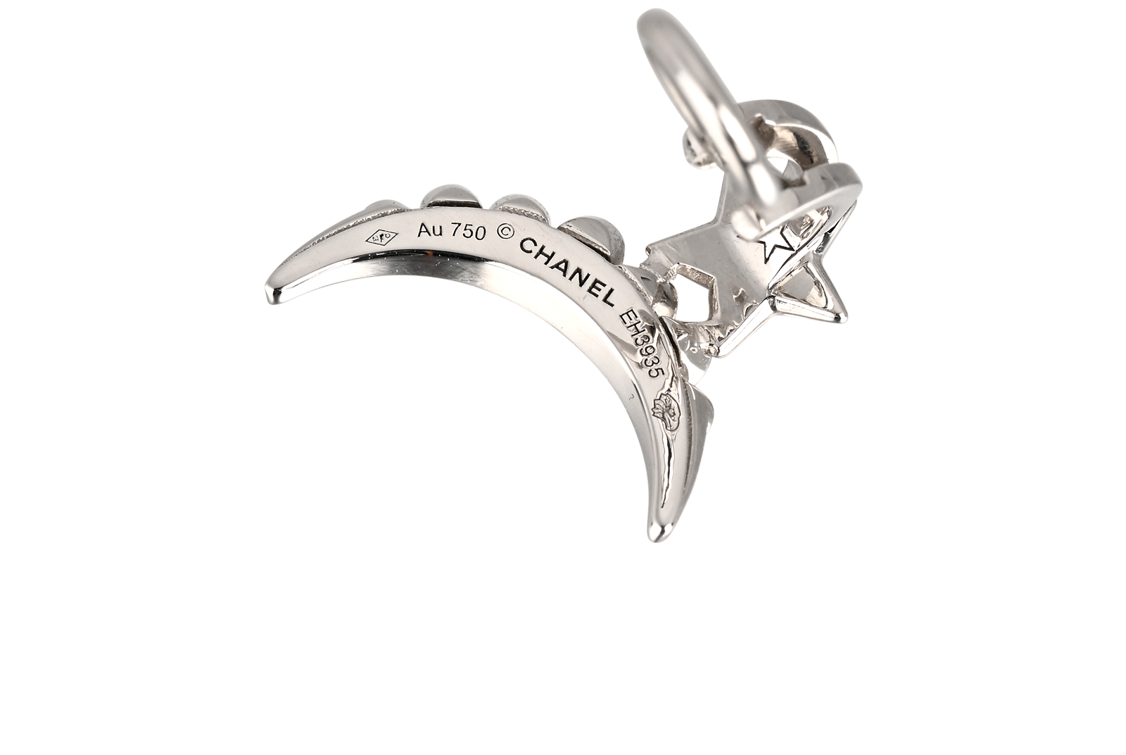 Chanel Comète Lune Single Earring, &pound;2,100, Jewellery, Silver, White Gold, Other view