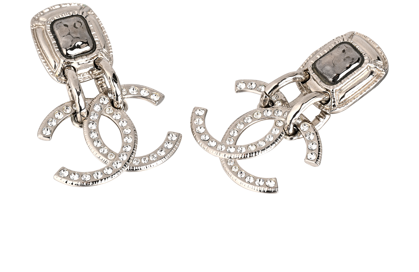 Chanel A22A CC Logo Earrings, &pound;550, Jewellery, Silver, Brass, Other view