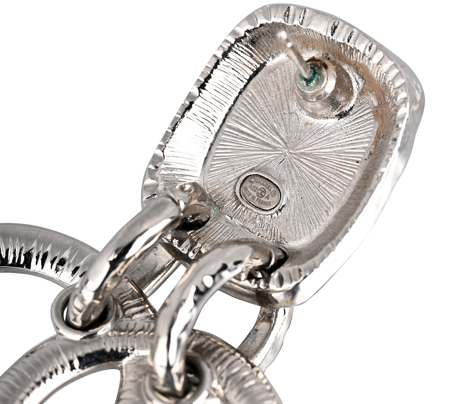 Chanel A22A CC Logo Earrings, &pound;550, Jewellery, Silver, Brass, Other view