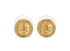 Chanel CC Studs Earrings, &pound;450, Jewellery, Gold, Brass, Front view