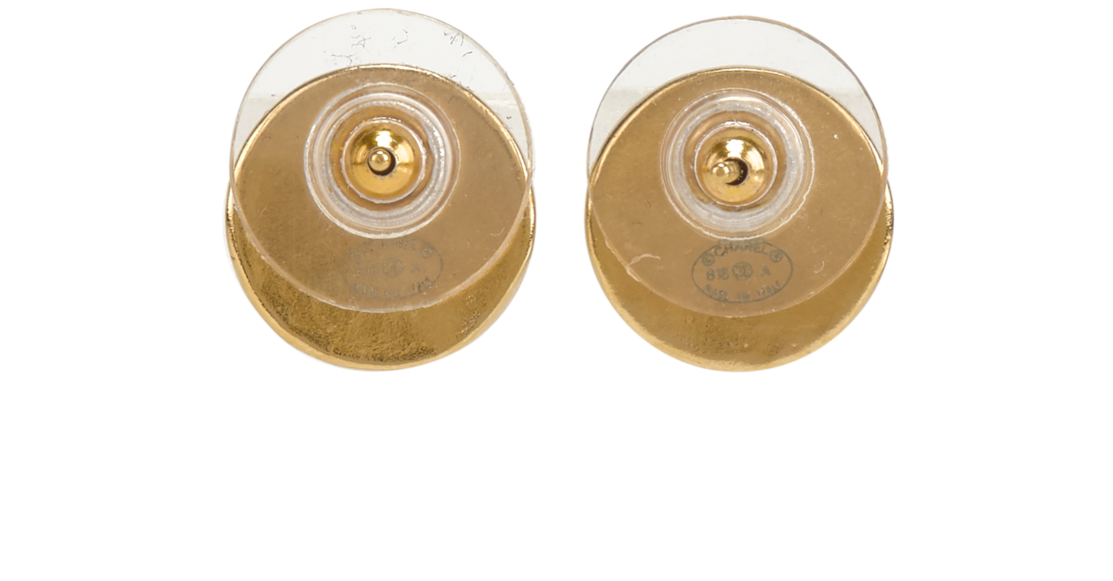 Chanel CC Studs Earrings, &pound;450, Jewellery, Gold, Brass, Back view