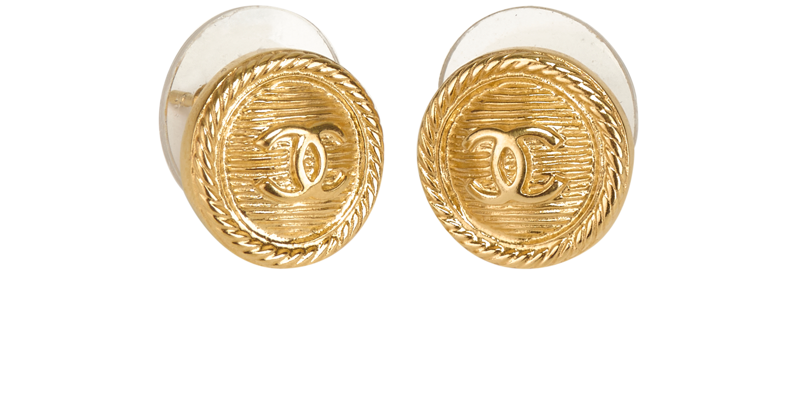 Chanel CC Studs Earrings, &pound;450, Jewellery, Gold, Brass, Other view