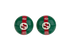 Gucci Web Stud Earrings, &pound;210, Jewellery, Green/Red, Brass/Resin, Front view