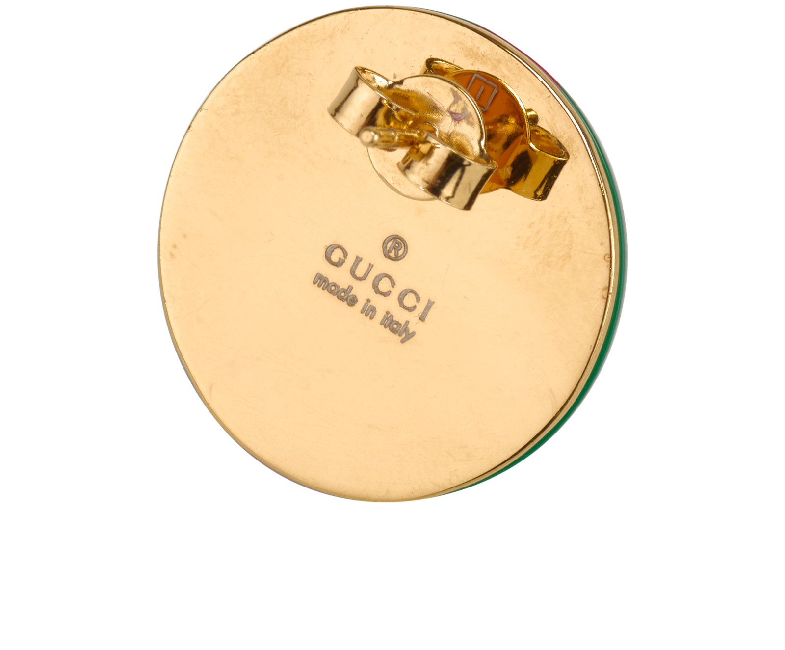 Gucci Web Stud Earrings, &pound;210, Jewellery, Green/Red, Brass/Resin, Other view