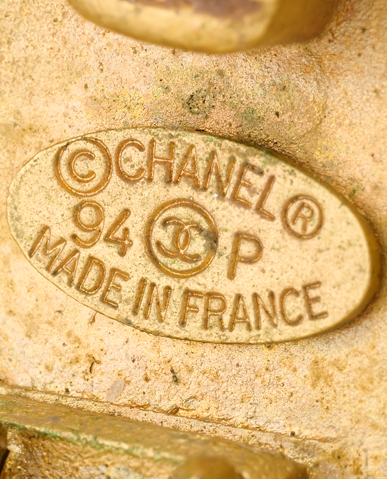 Chanel 94P CC Clip On Earrings, &pound;375, Jewellery, Gold, Yellow Gold Plated, Other view