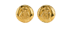 Chanel Coco Mademoiselle Clip On Earrings, Brass, Gold, MIF, B, 3*