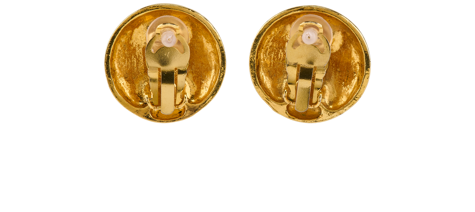 Chanel Coco Mademoiselle Clip On Earrings, &pound;450, Jewellery, Gold, Yellow Gold, Back view