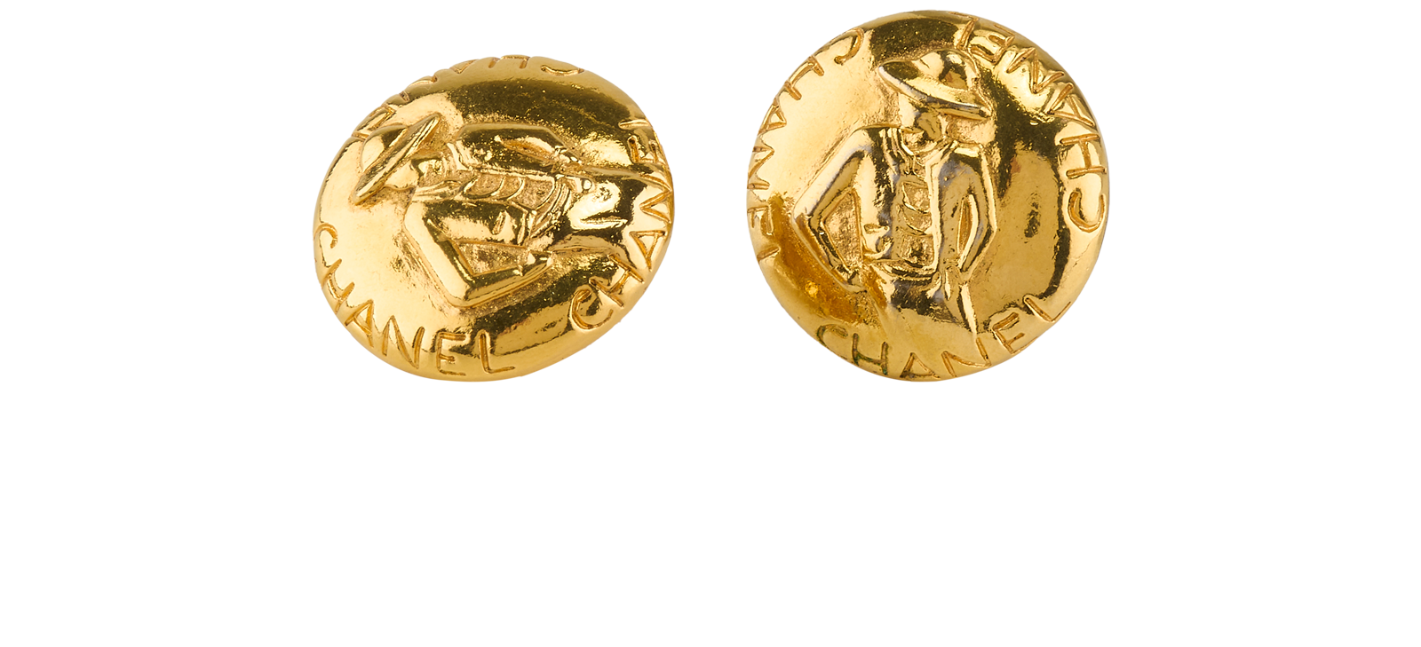 Chanel Coco Mademoiselle Clip On Earrings, &pound;450, Jewellery, Gold, Yellow Gold, Other view