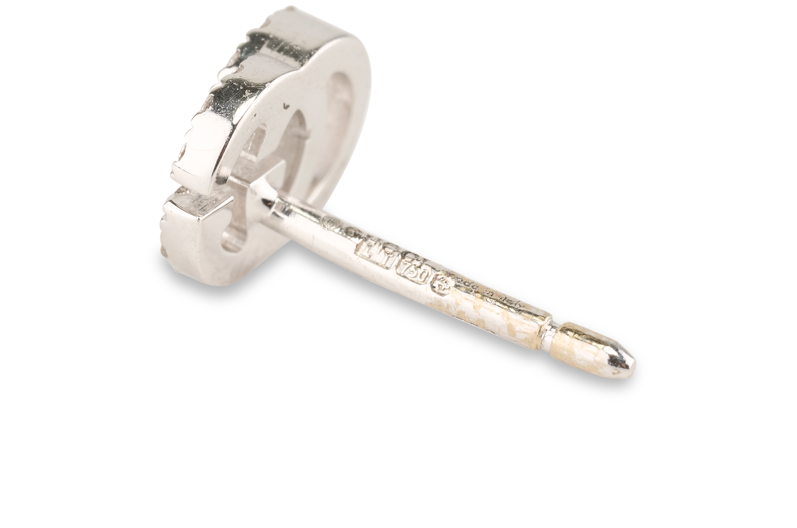 Gucci GG Xs Stud Earrings, &pound;850, Jewellery, Silver, White Gold, Other view