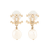Chanel CC Pearl Drop Earrings, &pound;590, Jewellery, Gold, Brass, Back view