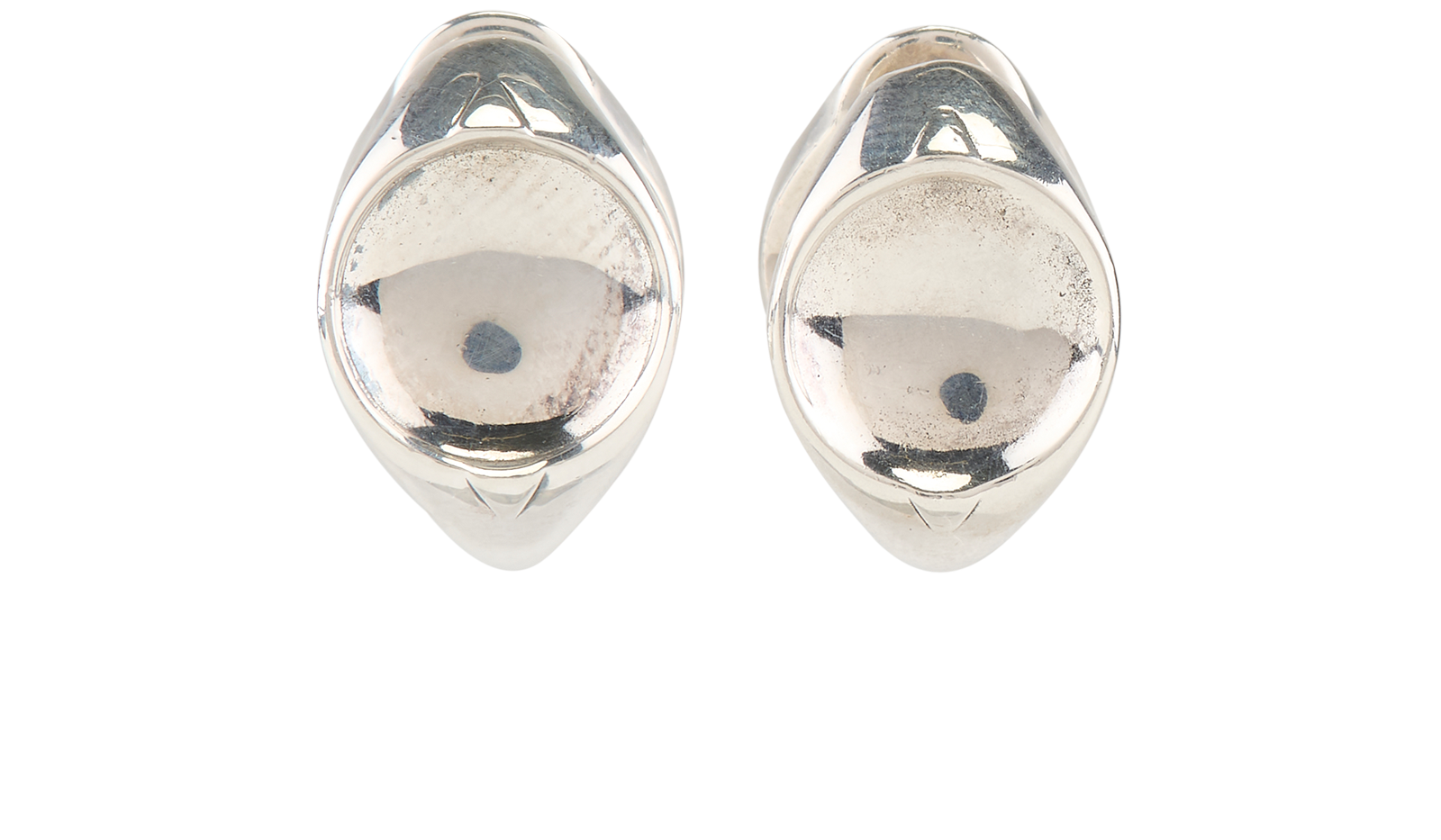 Bottega Veneta Hoop Earrings, &pound;110, Jewellery, Silver, Sterling Silver, Back view