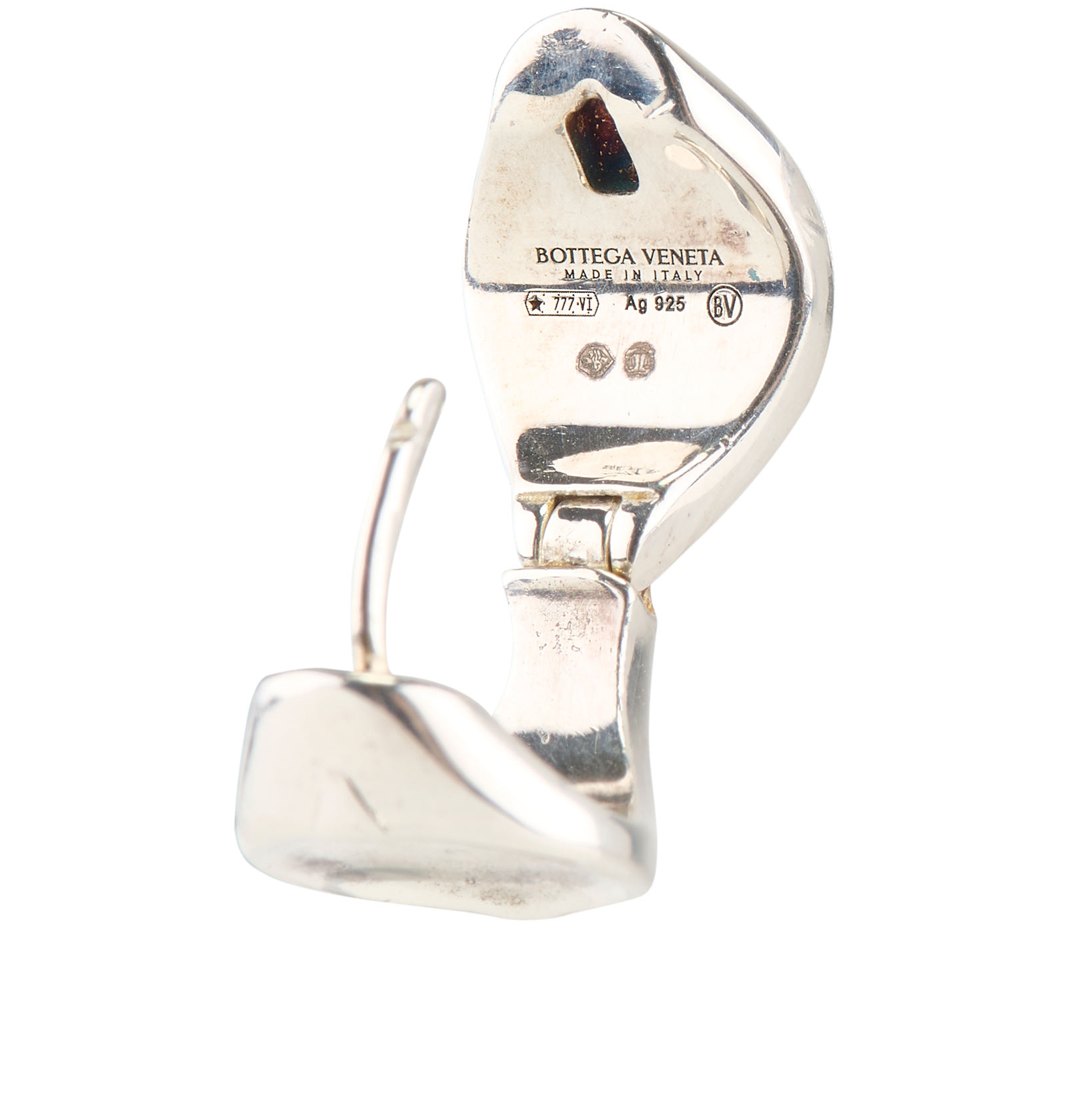 Bottega Veneta Hoop Earrings, &pound;110, Jewellery, Silver, Sterling Silver, Other view