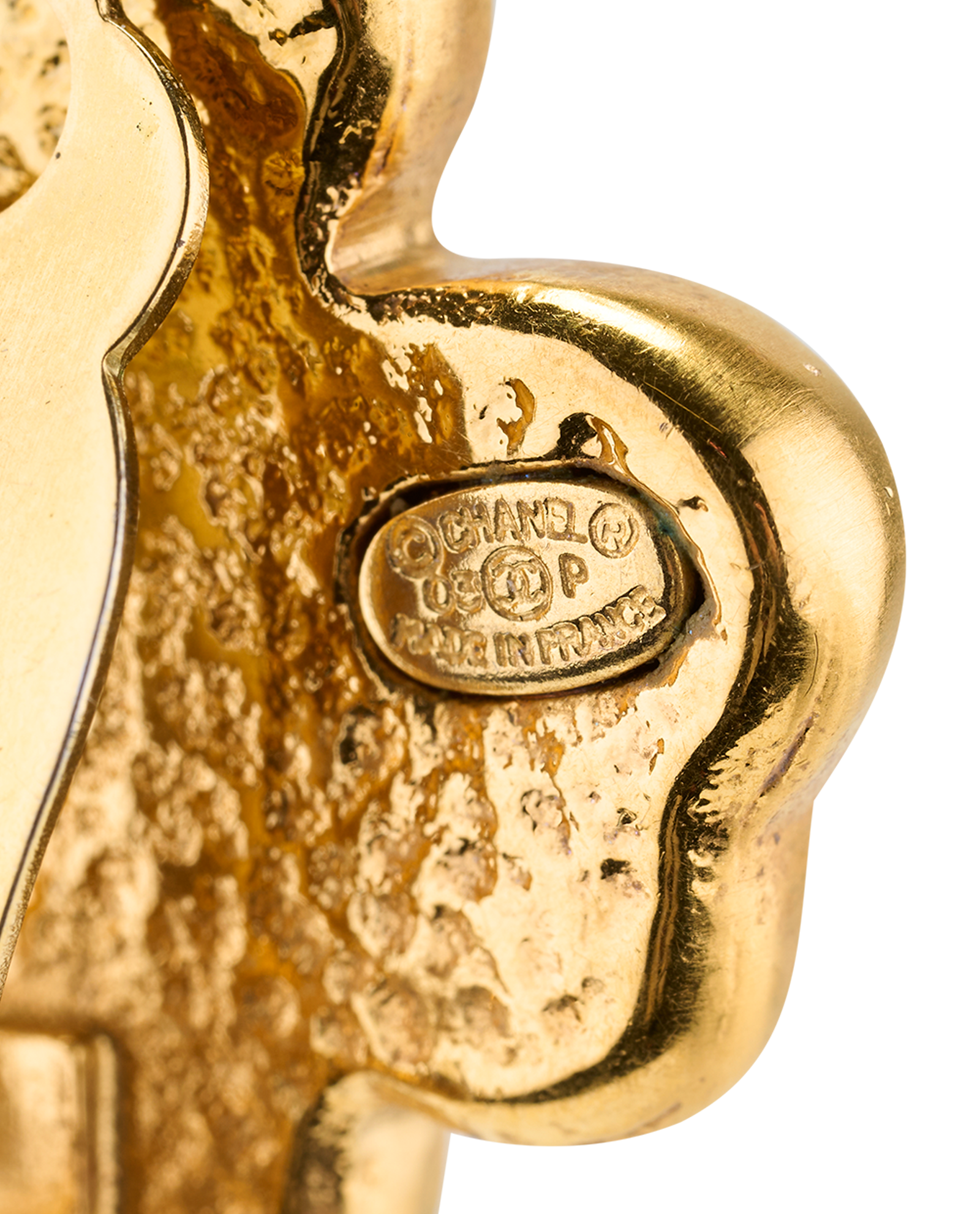 Chanel Coco Mark Clove Earrings, &pound;395, Jewellery, Gold/Orange, Brass, Other view