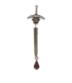 Balenciaga Sword Single Earring, Brass, Silver, 3*