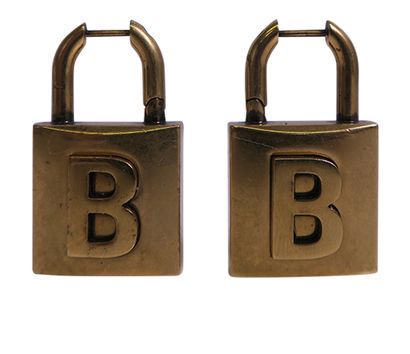 Balenciaga Lock Earrings, front view