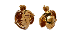 Burberry Armour Earrings, Sterling Silver, Gold, MII, B, 2*