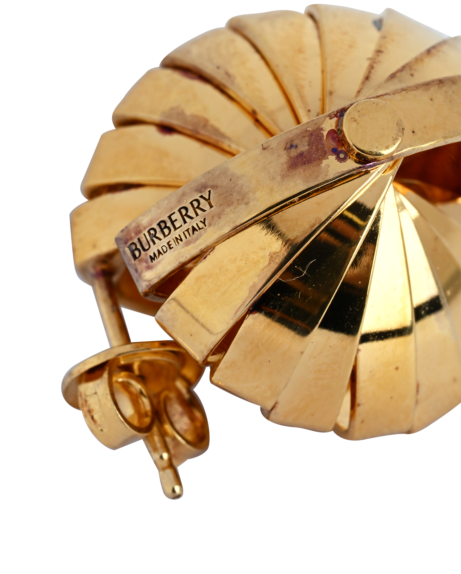 Burberry Armour Earrings, &pound;120, Jewellery, Gold, Sterling Silver, Other view