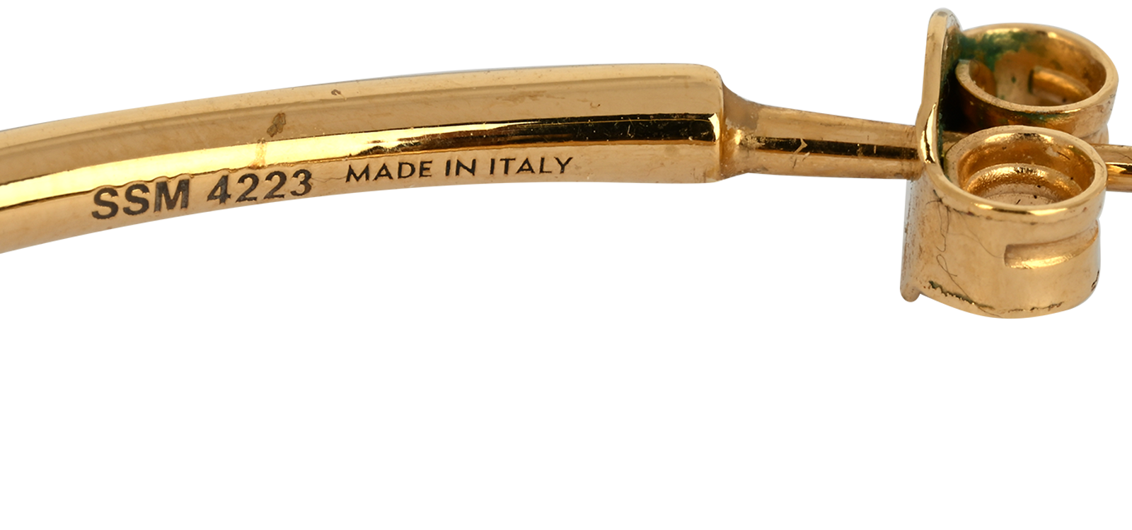 Celine Logo Hoop Earrings, &pound;250, Jewellery, Gold, Brass, Other view