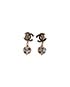 Chanel Pearl Drop Bow Earrings, front view
