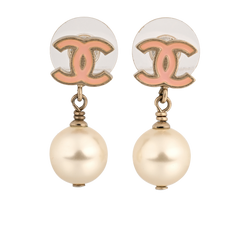 Chanel B11C CC Drop Earrings, Brass, Gold, MII, DB/B, 3*