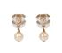 Chanel A12 V CC Pearl Drop Earring, back view