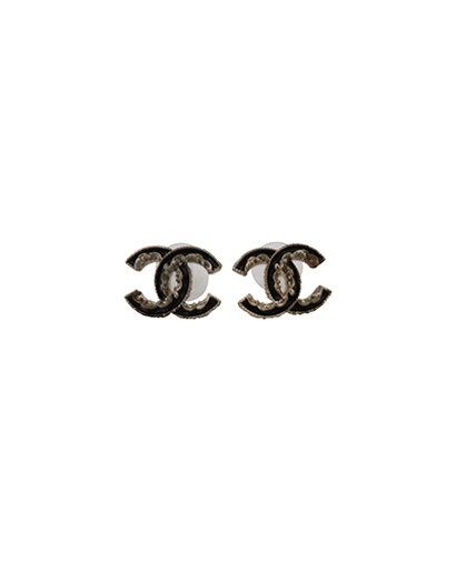 Chanel CC Ruffle Studs, front view