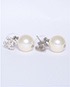 Chanel Crystal CC Pearl Dangle Earrings, back view