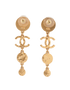 Chanel L24 CC Earrings, £650, Jewellery, Black/Gold, Brass, Back view