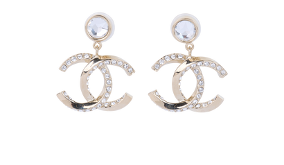 Chanel B23B CC Drop Earrings, front view