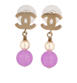 Chanel CC 2018 Bead Drop Earrings