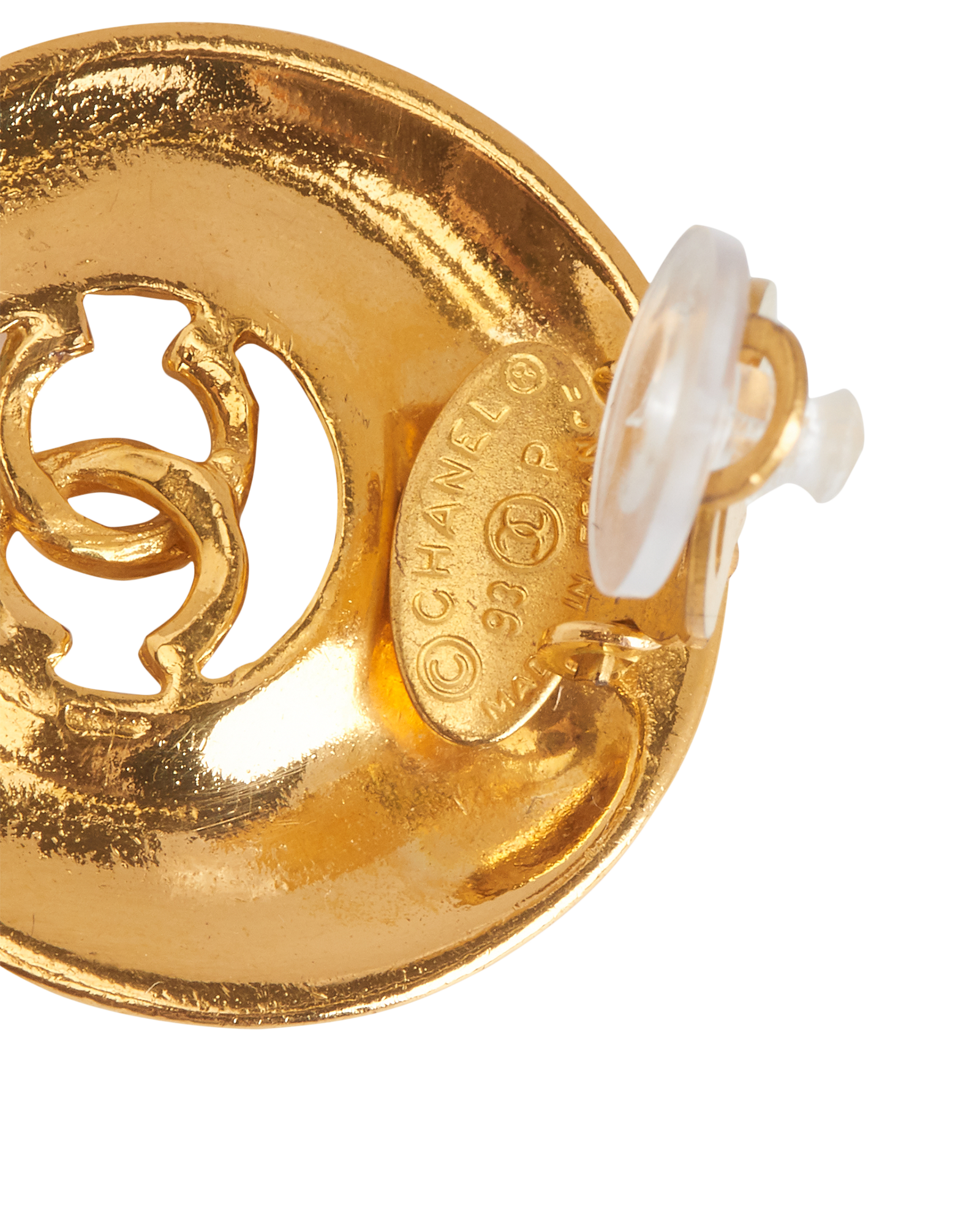 Chanel 93P CC Clip On Earrings, &pound;450, Jewellery, Gold, Brass, Other view