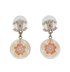 Chanel CC Flower Drop Earrings, front view