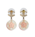 Chanel CC Flower Drop Earrings, back view