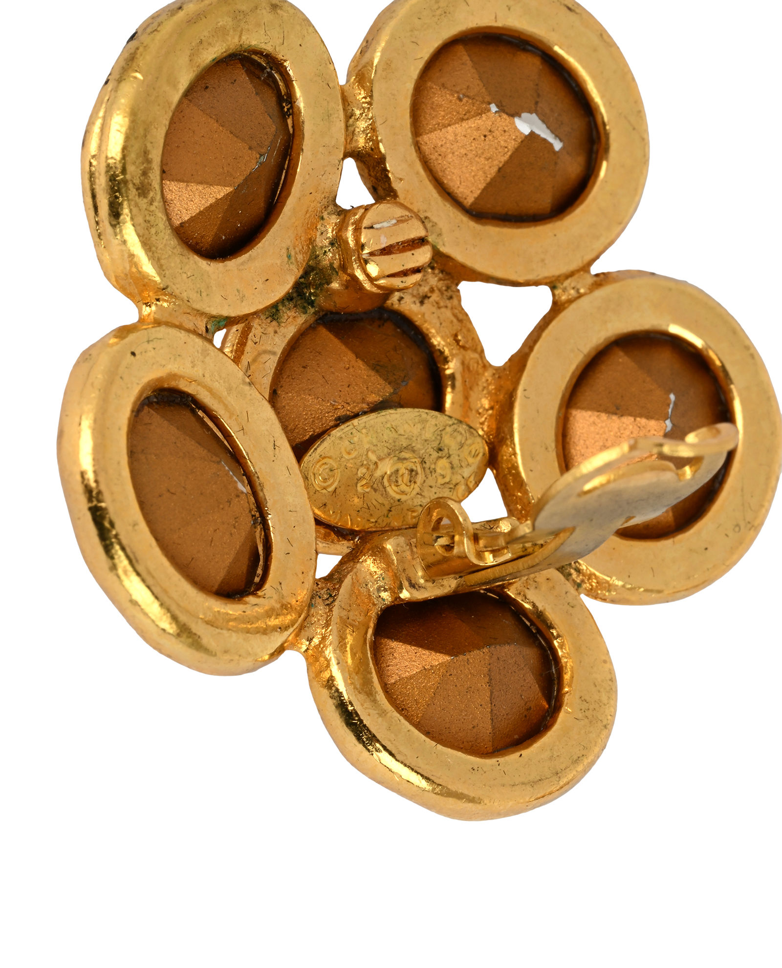 Chanel Clip On Diamante Flower Earrings, &pound;450, Jewellery, Gold, Brass, Other view