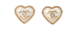 Chanel 22C Pearl Heart Earrings