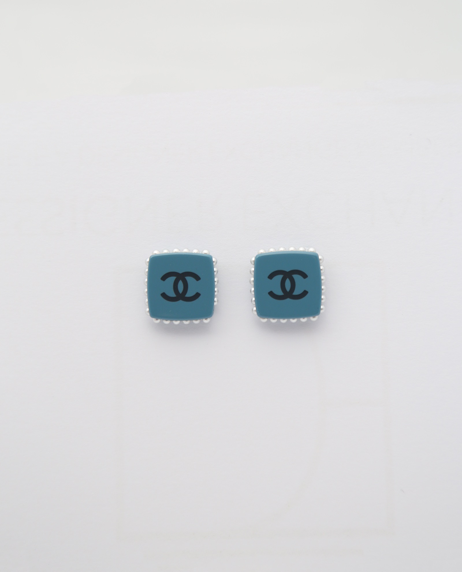 chanel square earrings