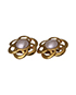 Chanel Vintage Pearl Flower Earring, front view