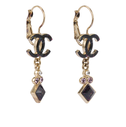 Chanel 15B CC Drop Earrings, front view