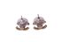 Chanel Double C Woven Stud Earrings, back view