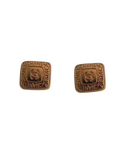 Chanel Vintage Square Earrings, front view