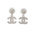 Chanel A12A CC Drop Earrings, front view